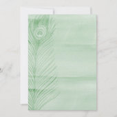 Mint Peacock Feather Kaart (Voorkant)