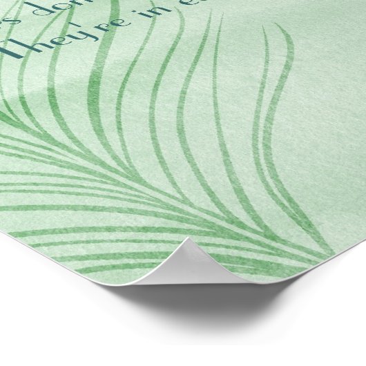 Mint Peacock Feather Poster (Hoek)