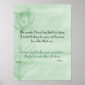 Mint Peacock Feather Poster (Voorkant)