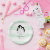 Mint Penguin Papier Borden Papieren Bordje (Feest)