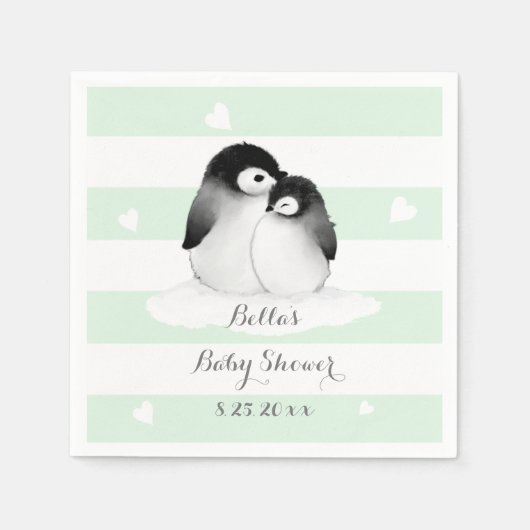 Mint Penguin Papieren servetten (Voorkant)