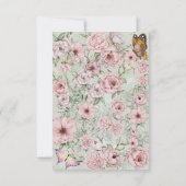 Mint Peony bedankje Bedankkaart (Achterkant)