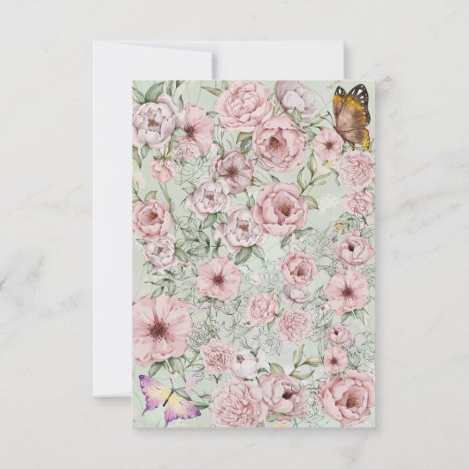  Mint Peony bedankje Bedankkaart (Achterkant)