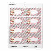 Mint pepermunt Kerstmis koekjes Etiketten (Full Sheet)