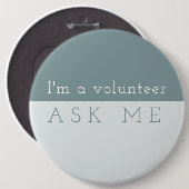 MINT Perfectie. VRAAG ME Ronde Button 6,0 Cm (Voorkant /achterkant)