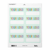 Mint Personeel Naam Stickers Labels met Bedrijf Lo (Full Sheet)