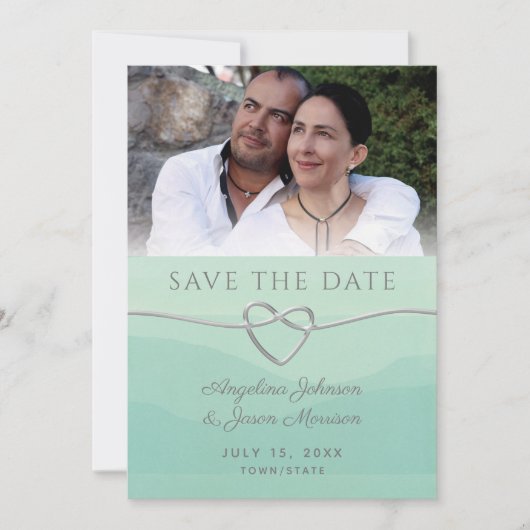 Mint Photo Wedding Save The Date (Voorkant)