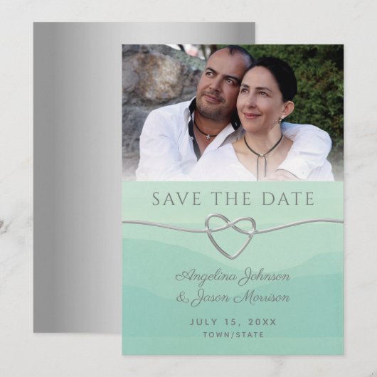 Mint Photo Wedding Save The Date (Voorkant / Achterkant)