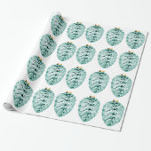 Mint Pinecones inpakpapier (Uitgerold)