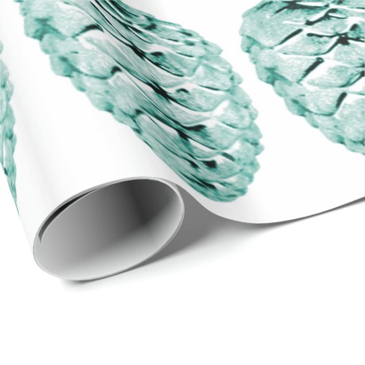 Mint Pinecones inpakpapier (Rol Hoek)