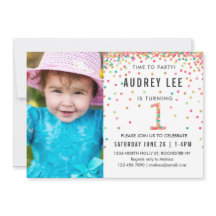 Mint Pink 1st Birthday Foto eerste verjaardag