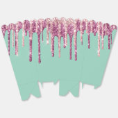 Mint Pink Blush Ice Cream Glitter Druppels Verjaar Bedankdoosjes (Ongevouwen)