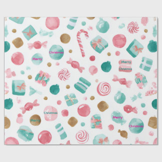 Mint & Pink CANDY Christmas Paper Cadeaupapier