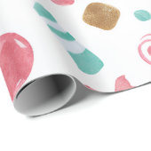 Mint & Pink CANDY Christmas Paper  Cadeaupapier (Rol Hoek)