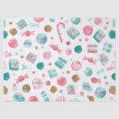 Mint & Pink CANDY Christmas Tissue Paper Tissuepapier (Voorkant)