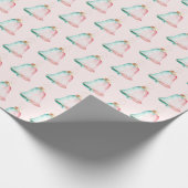 Mint Pink Christmas Bells Cadeaupapier (Hoek)