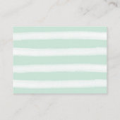 Mint Pink Floral Baby shower Diaper Raffle Ticket Informatiekaartje (Achterkant)