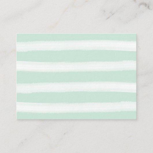 Mint Pink Floral Baby shower Diaper Raffle Ticket Informatiekaartje (Achterkant)