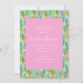  Mint Pink Flowers Cute Vrijgezellenfeest Kaart (Voorkant)