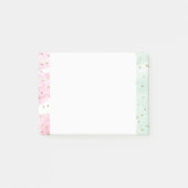 Mint Pink Gold Ombre Confetti Post-it® Notes (Voorkant)