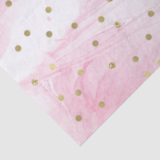 Mint Pink Gold Ombre Confetti Tissuepapier (Detail)