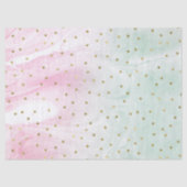 Mint Pink Gold Ombre Confetti Tissuepapier (Voorkant)