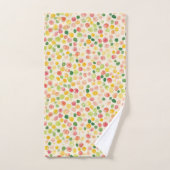 Mint Pink Yellow Green Fruity Dots  Bad Handdoek (Handdoek)