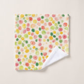 Mint Pink Yellow Green Fruity Dots  Bad Handdoek (Wasdoekje)