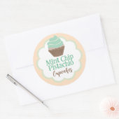Mint Pistachio Cupcake Scallop Label (Envelop)