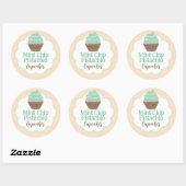 Mint Pistachio Cupcake Scallop Label (Vel)