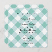 Mint Plaid Bruiloft Kaart (Voorkant / Achterkant)