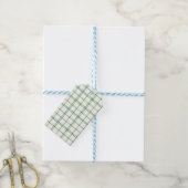 Mint Plaid Cadeaulabel (Met Touw)