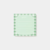 Mint Plaid Note Design (Voorkant)
