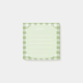 Mint Plaid Note Design (Voorkant)