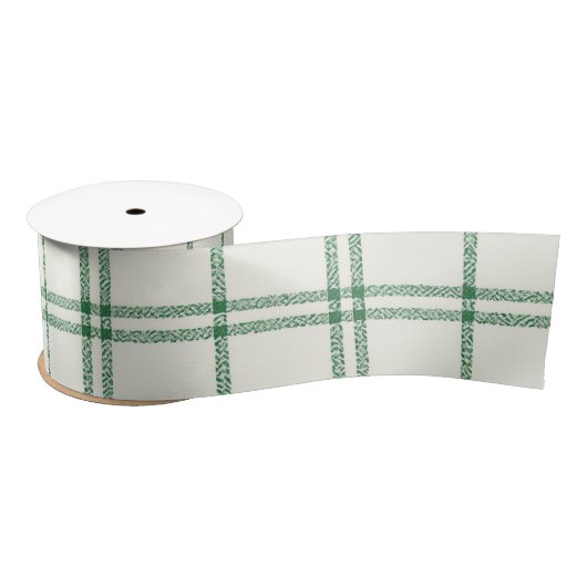 Mint Plaid Satijnen Lint (Spoel)