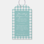 Mint Plaid Simmerpot Kit Cadeaulabel (Voorkant)