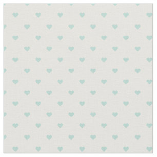 Mint polka dot harten stof
