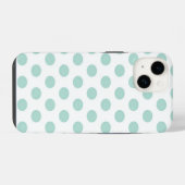 Mint Polka Dot iPhone Hoesje (Achterkant horizontaal)