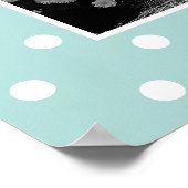 Mint Polka Dots Pattern Aangepast fotocollage Poster (Hoek)