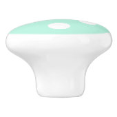 Mint polka-puntenknop/dragertrek keramische knop (Zijkant)