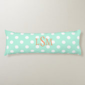 Mint polka stippen aangepaste lichaam kussen (Voorkant)