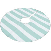 Mint Preppy Stripes Kerstboom Rok (Gekanteld)