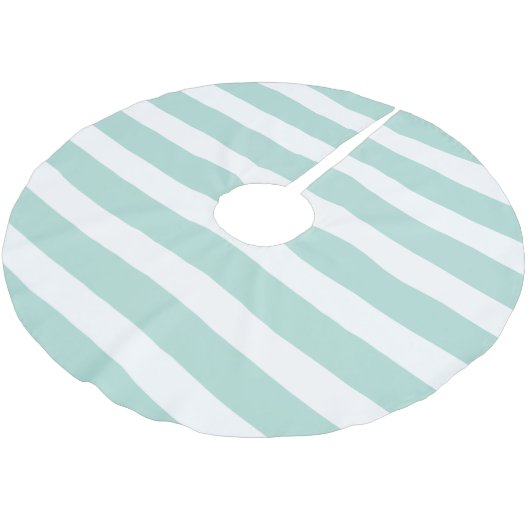 Mint Preppy Stripes Kerstboom Rok (Gekanteld)