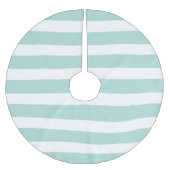 Mint Preppy Stripes Kerstboom Rok (Voorkant)