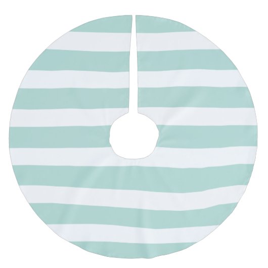 Mint Preppy Stripes Kerstboom Rok (Voorkant)