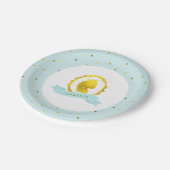 Mint Princess Cameo Birthday Papieren Bordje (Gekanteld)