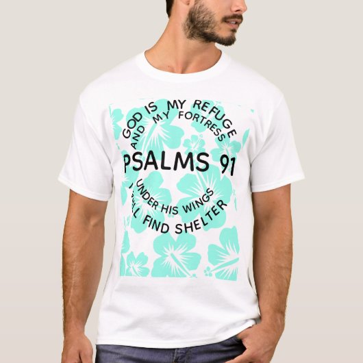 Mint psalms 91 flower shirt (Voorkant)