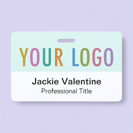 Mint PVC Naam Badge Horizontale Logo Werk ID Label