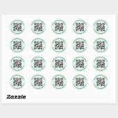Mint QR Code Stickers Aangepaste Bedrijfsnaam Rond (Vel)