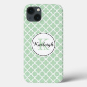 Mint Quatrefoil Case-Mate iPhone Case (Achterkant)